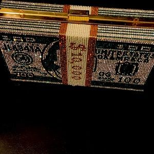 Blinged Out Money Clutch